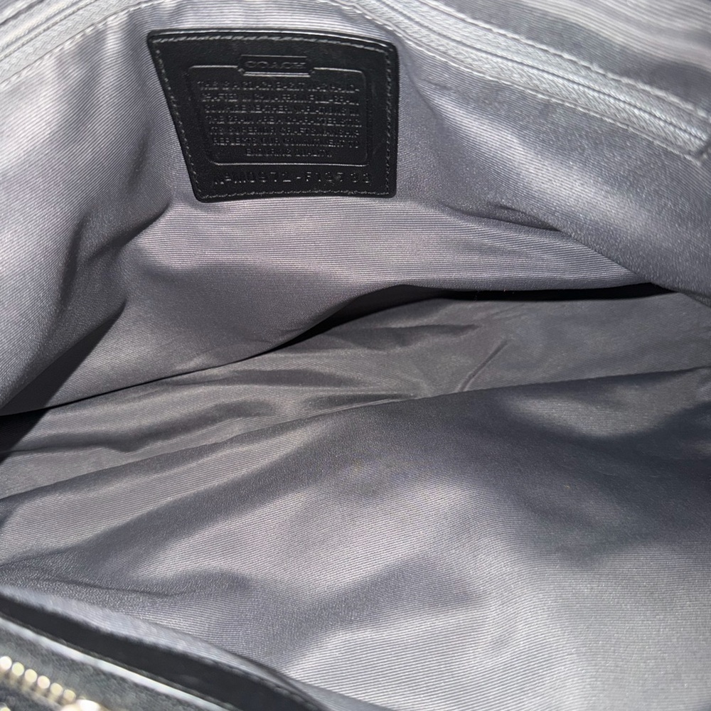 Coach Soho Pleated Leather Black Large Tote Purse Handbag F13733 - Picture 7 of 11
